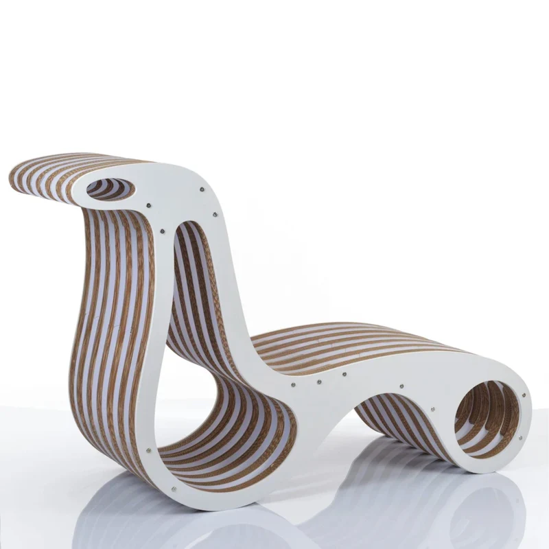 Cardboard and Wood Chaise Longue X2CHAIR