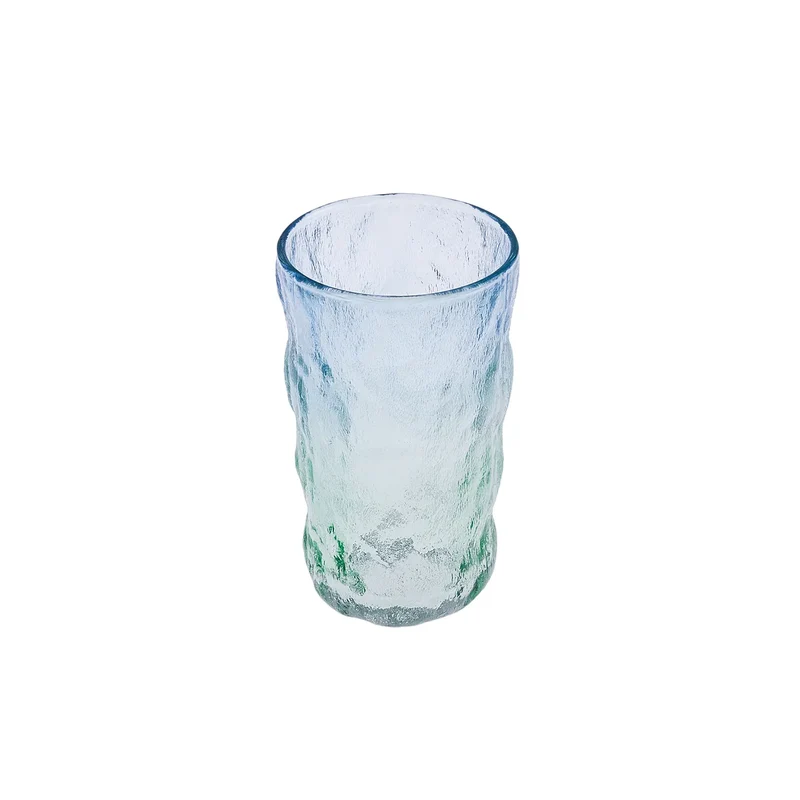 Karaca Glacier Getränke Glas, Blau Grün, 383 ml
