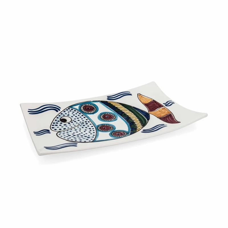 Ceramic Serving Platter PESCI by Improntabarre