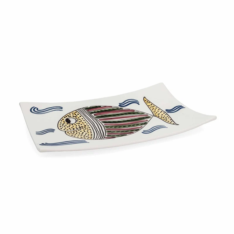 Ceramic Serving Platter PESCI by Improntabarre
