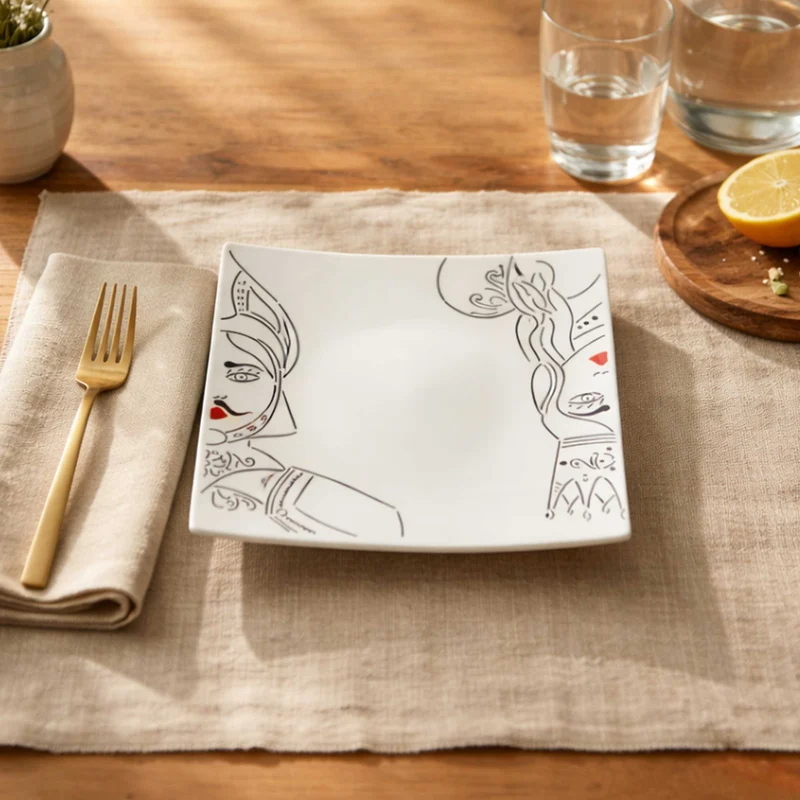 Ceramic Plates PALADINI Set of Six by Improntabarre
