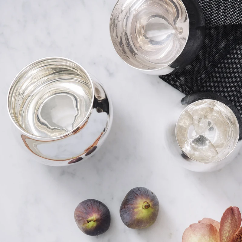 Silver-Plated Wine Glasses TIB by Kristina Niedderer for Paola C