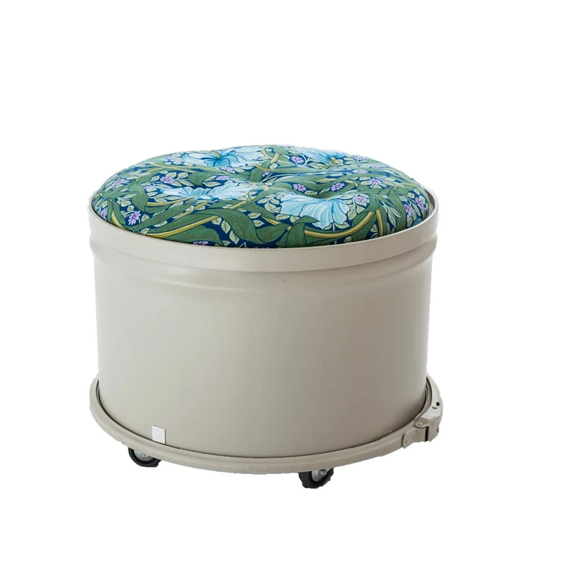 Iron Storage Pouf PRINTED FABRIC