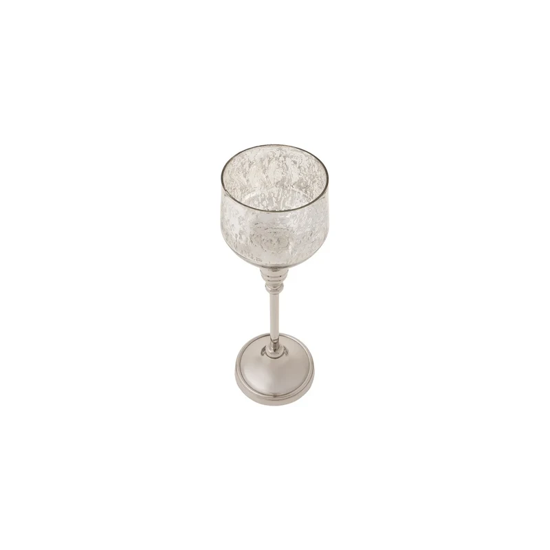Karaca Lucca Şamdan Tealight Kerzenhalter Antikes Silber 28cm