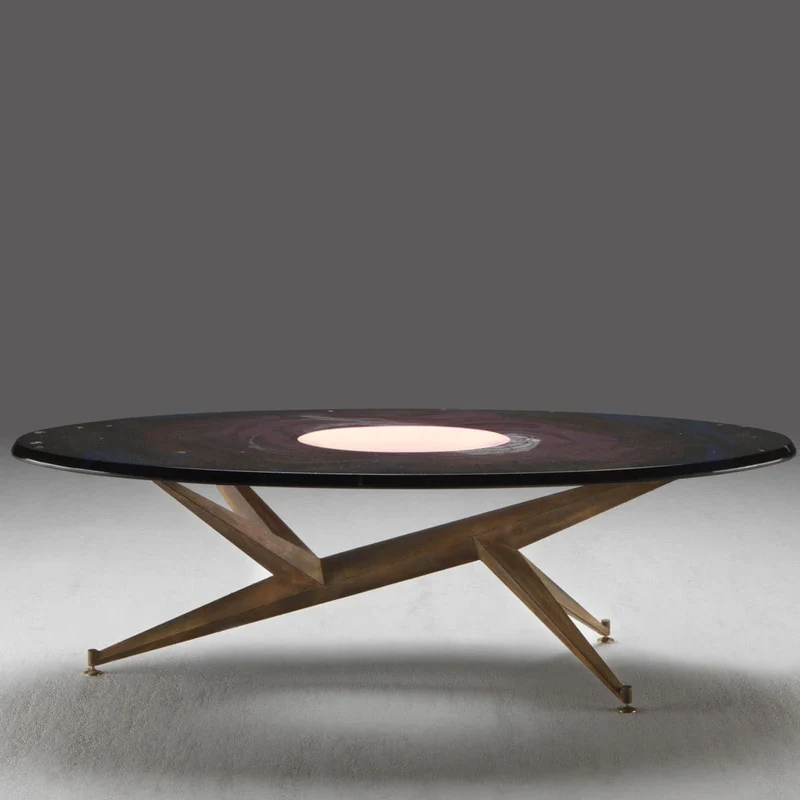 Oval Dining Table STARLIGHT M31 by Mauro Baronchelli