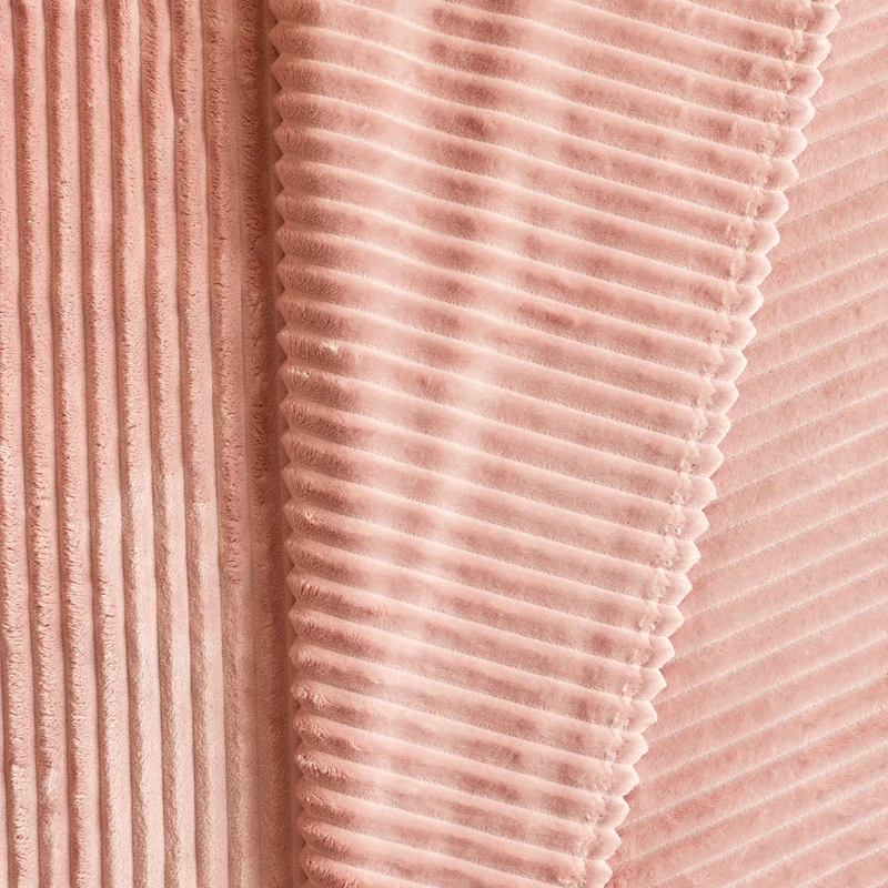 Karaca Ruby Stripe Wellsoft Doppel Decke, Rosa