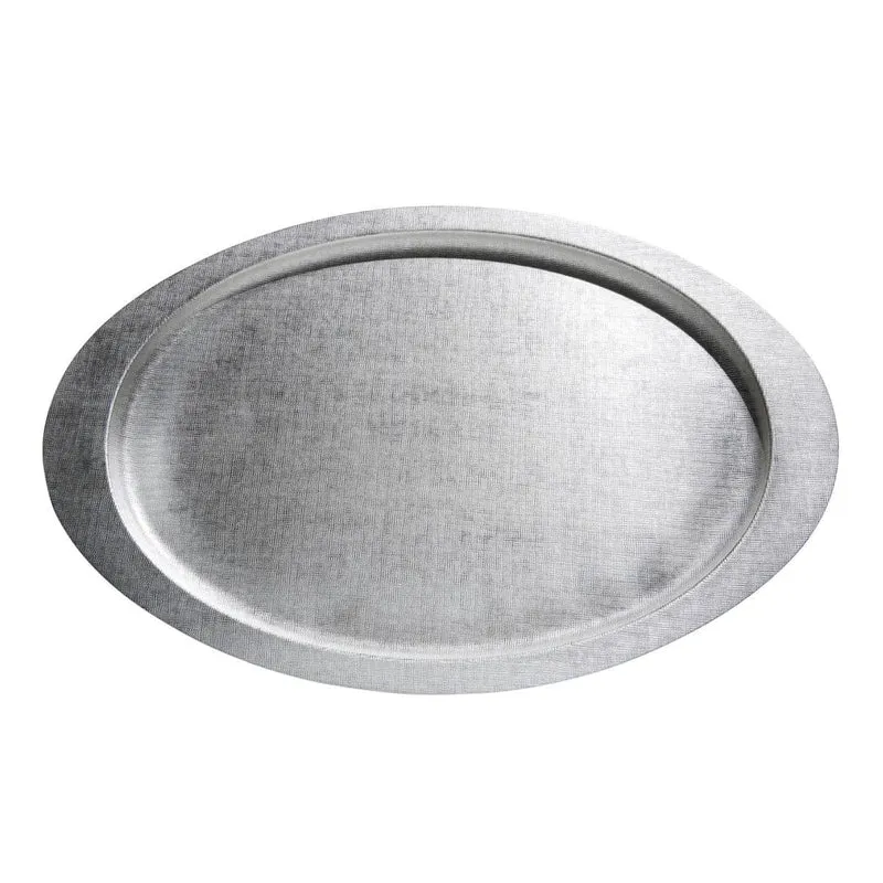 Silver Plated Oval Tray VELVET by Zanetto