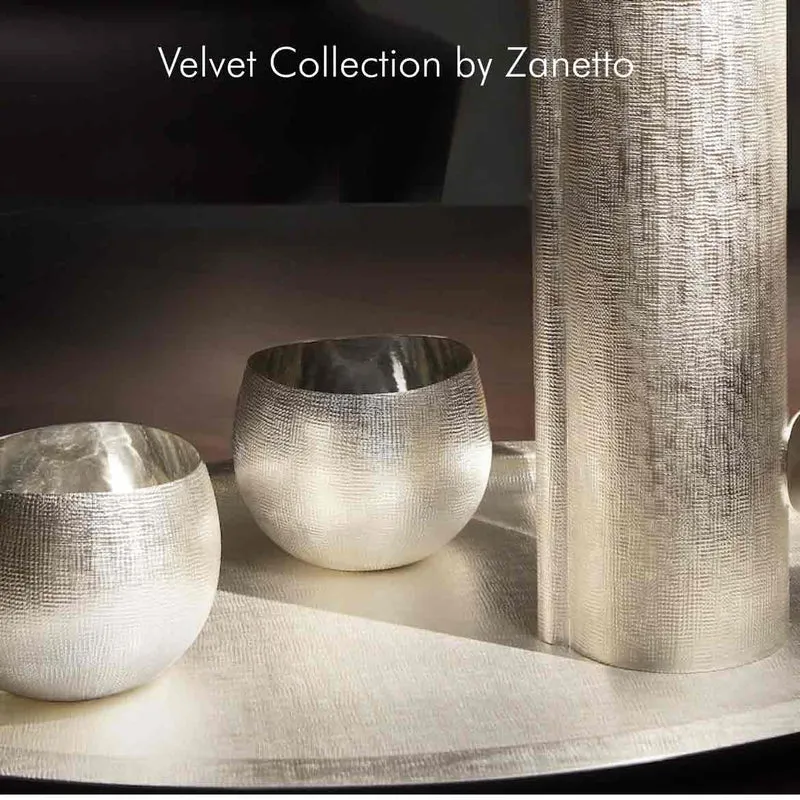 Silver Plated Oval Tray VELVET by Zanetto