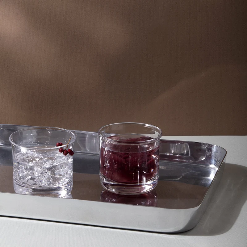 Polished Aluminum Tray MASAI Set of Two by Aldo Cibic for Paola C