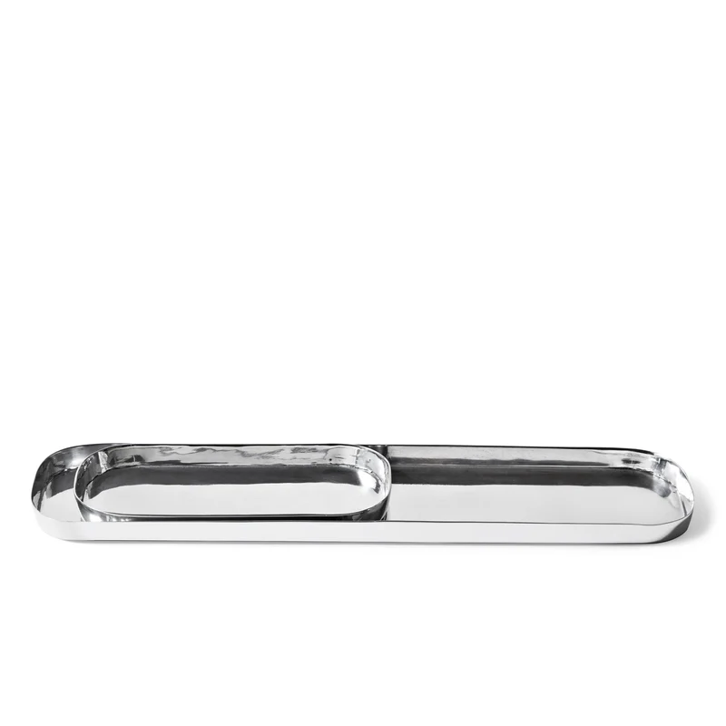 Polished Aluminum Tray MASAI Set of Two by Aldo Cibic for Paola C