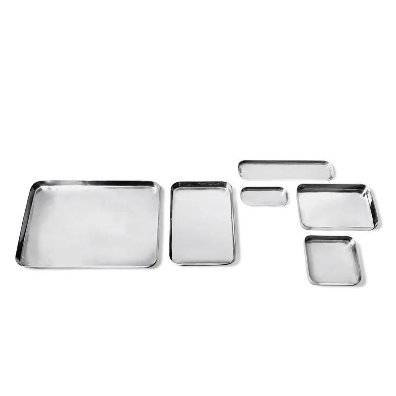 Polished Aluminum Tray MASAI Set of Two by Aldo Cibic for Paola C
