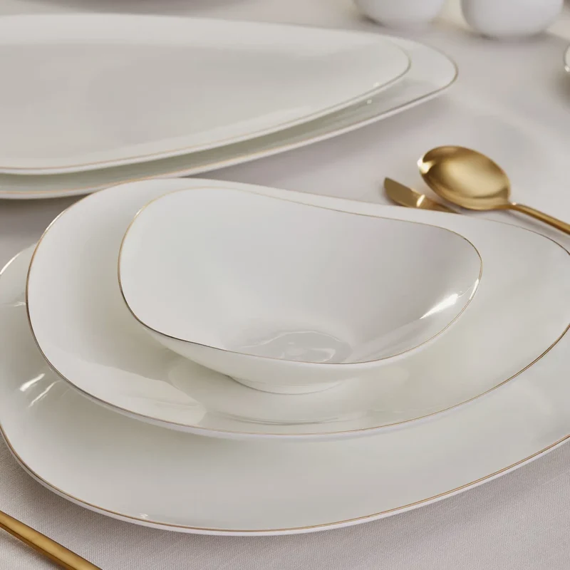 Karaca Red Carpet Collection Fine Pearl Extra Tristan 62-teiliges Geschirrset für 12 Personen