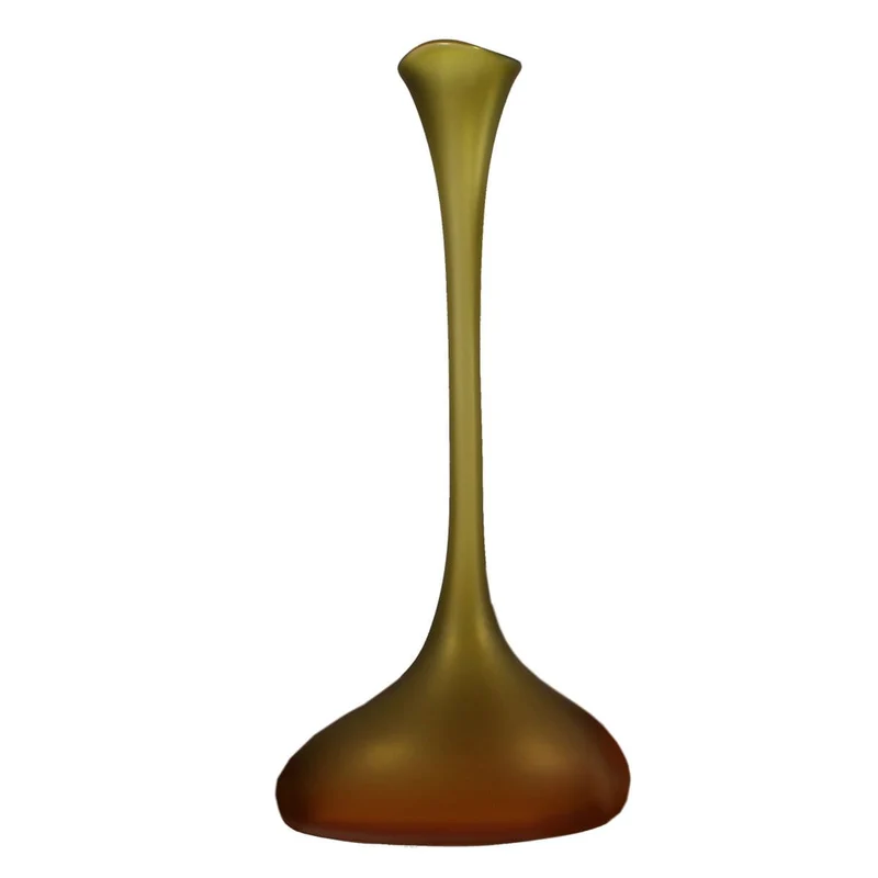 Murano Glass Vase TAMARINDO SMALL Sandblasted by Wave Murano Glass