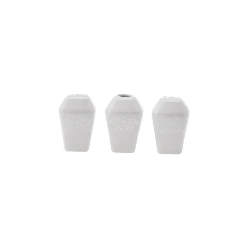 Karaca New Suha Creme 60-teiliges Porzellan Geschirr Set Quadratisch für 12 Personen