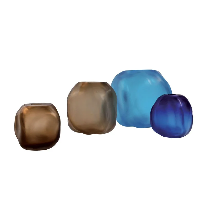 Murano Glass Vase MASSE SMALL Sandblasted by Wave Murano Glass