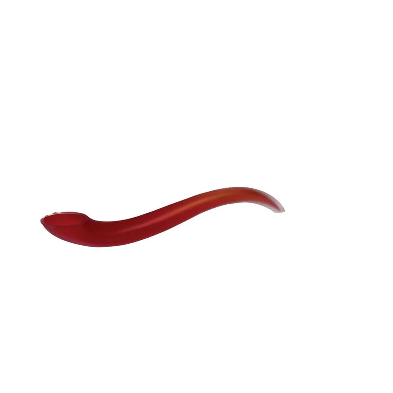Murano Glass Vase GIGLIO SMALL Red Sandblasted by Wave Murano Glass