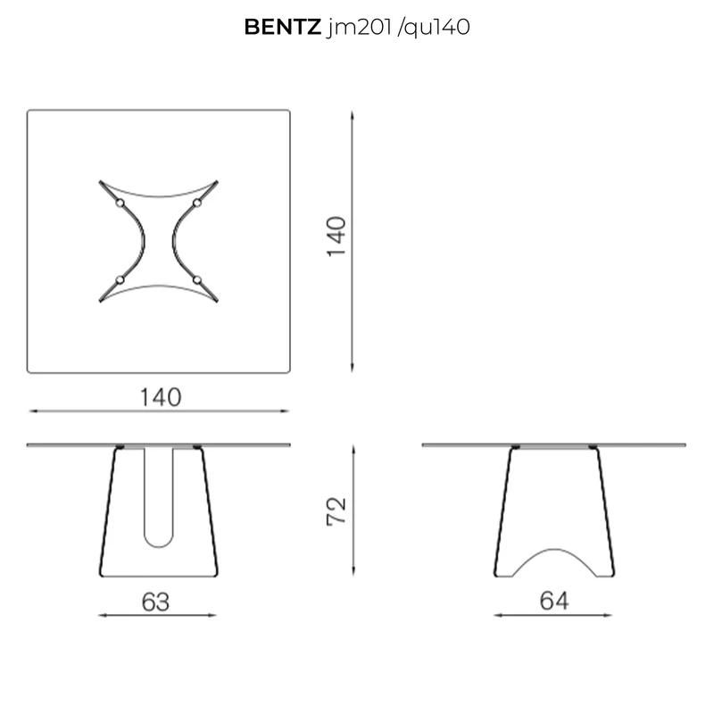 Crystal and Alluminium Table BENTZ by Jeff Miller for Baleri Italia