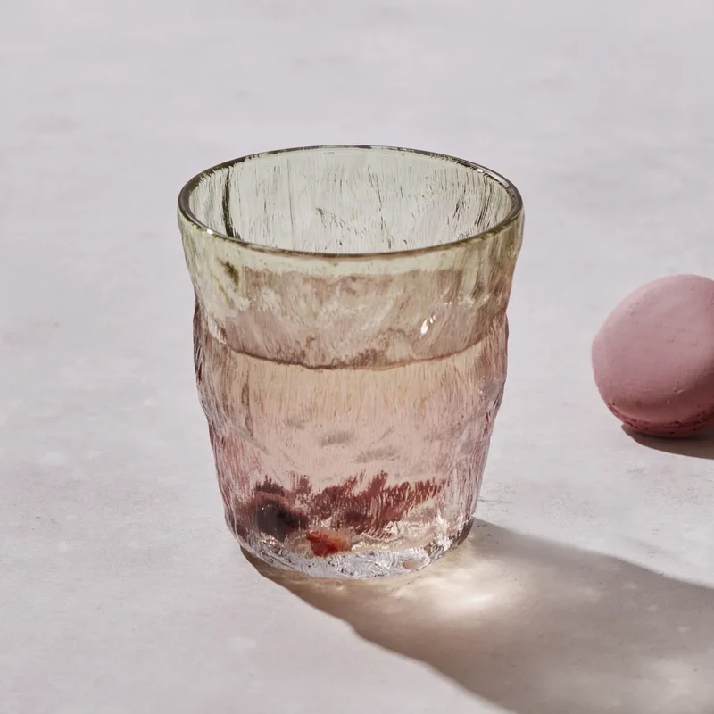 Karaca Gletscherwasser Glas, Rot Grün, 287 ml