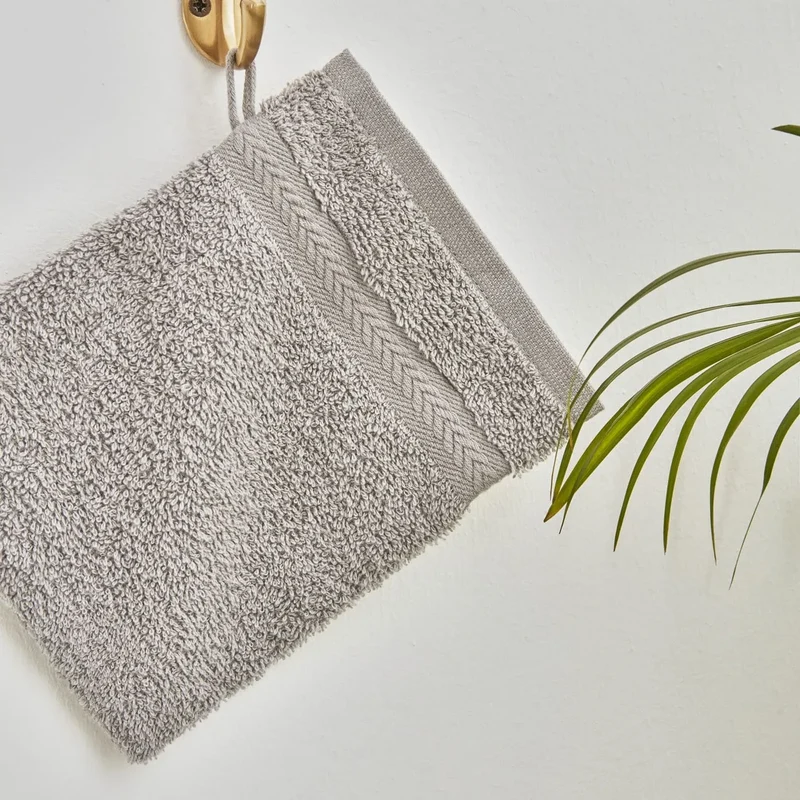 Karaca Wheat helles Grau 100% Baumwolle Waschlappen 16X22 cm