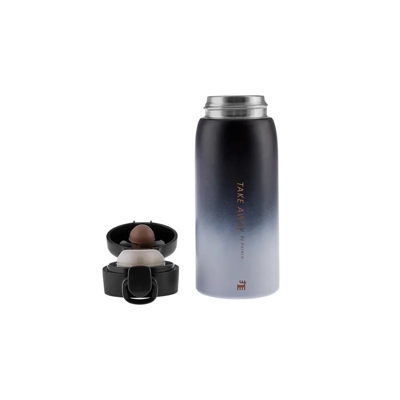 Karaca Skyfall Stahl Auslaufsichere Thermoskanne 350 ml Schwarz