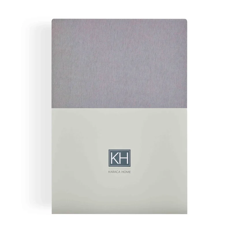 Karaca Home Jersey Fitted Bettlaken Grau (120x200 cm) Öko-Tex Zertifiziert