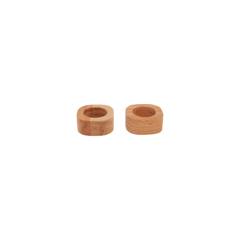 Karaca Home Woodland 2-teiliges Serviettenring-Set aus Holz