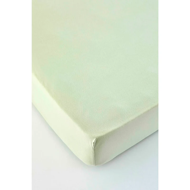 Karaca Home Jersey Fitted Bettlaken Olivgrün (100x200 cm) Öko-Tex Zertifiziert