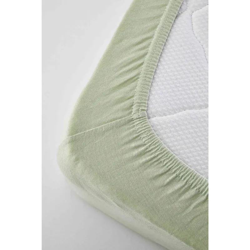 Karaca Home Jersey Fitted Bettlaken Olivgrün (100x200 cm) Öko-Tex Zertifiziert