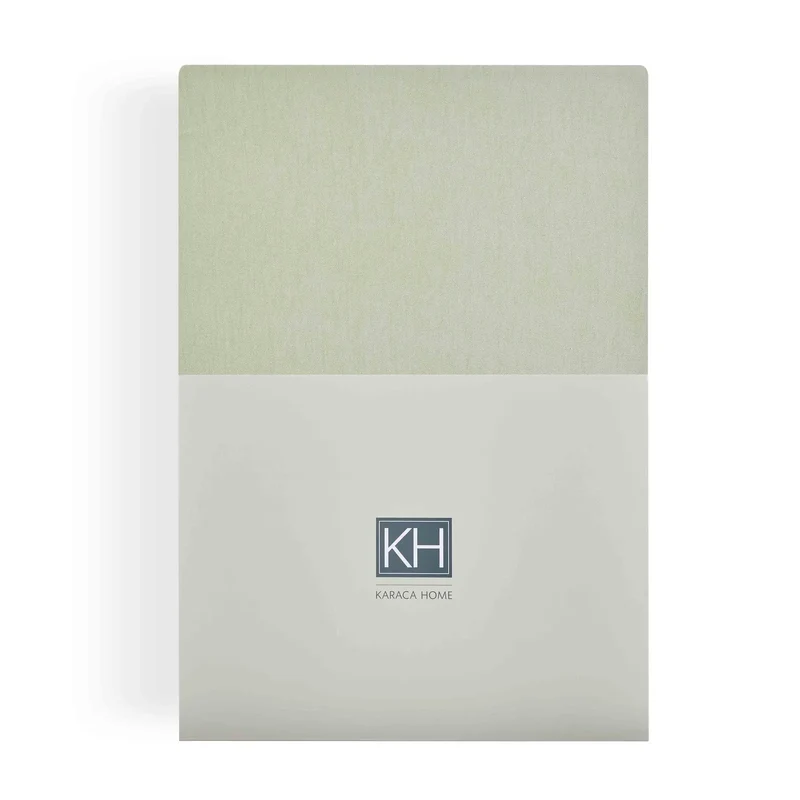 Karaca Home Jersey Fitted Bettlaken Olivgrün (100x200 cm) Öko-Tex Zertifiziert