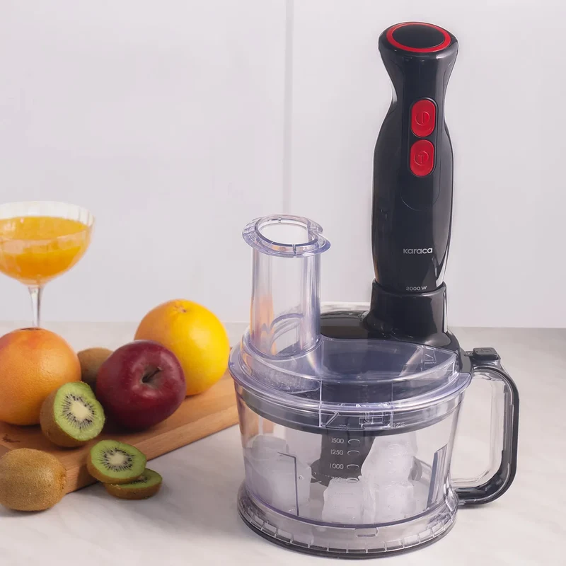 Karaca Pro-Multimax 6 in 1 Mehrzweck-Küchenmaschine, Schwarz, 2000W
