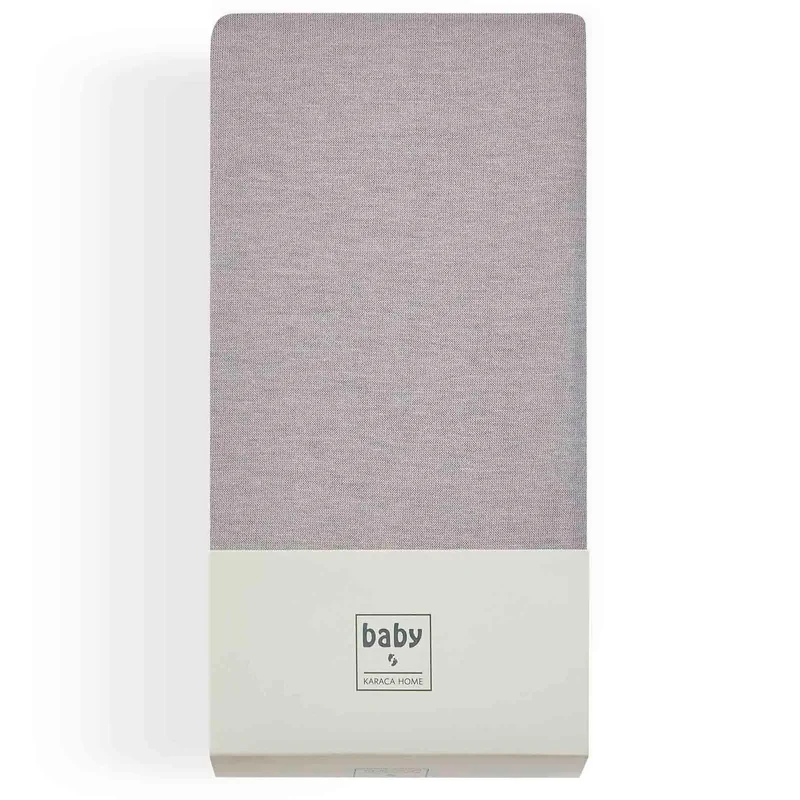 Karaca Home Jersey Fitted Bed Sheet Grey 70x140 cm + 20 cm Öko-Tex Zertifiziert