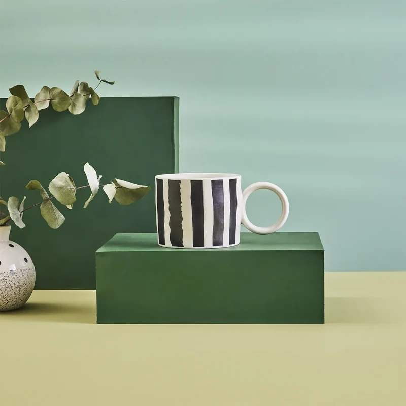Karaca Erica Streifen Tasse, 370 ml