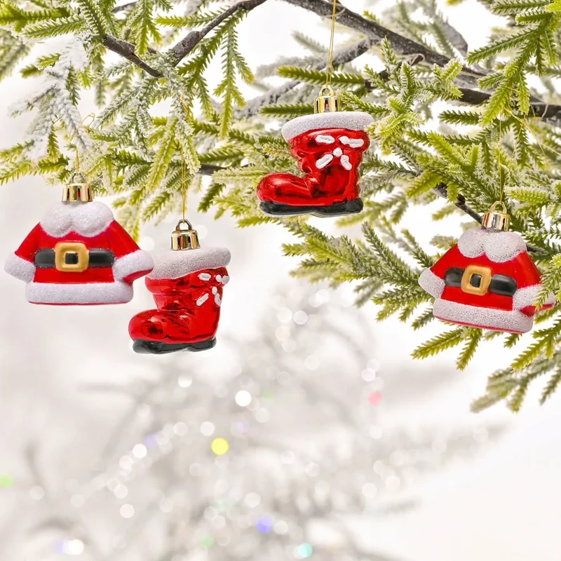 Karaca Home Weihnachten Kleidung Baumschmuck Set, 4 Teilig