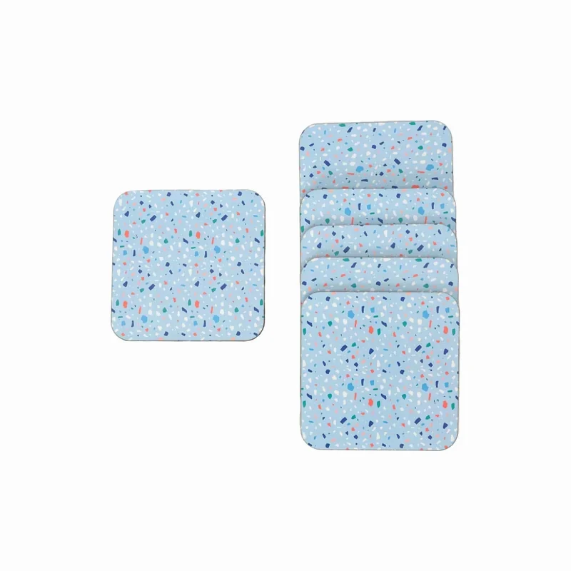 Karaca Home Terazzo 6-teilige blaue Untersetzer