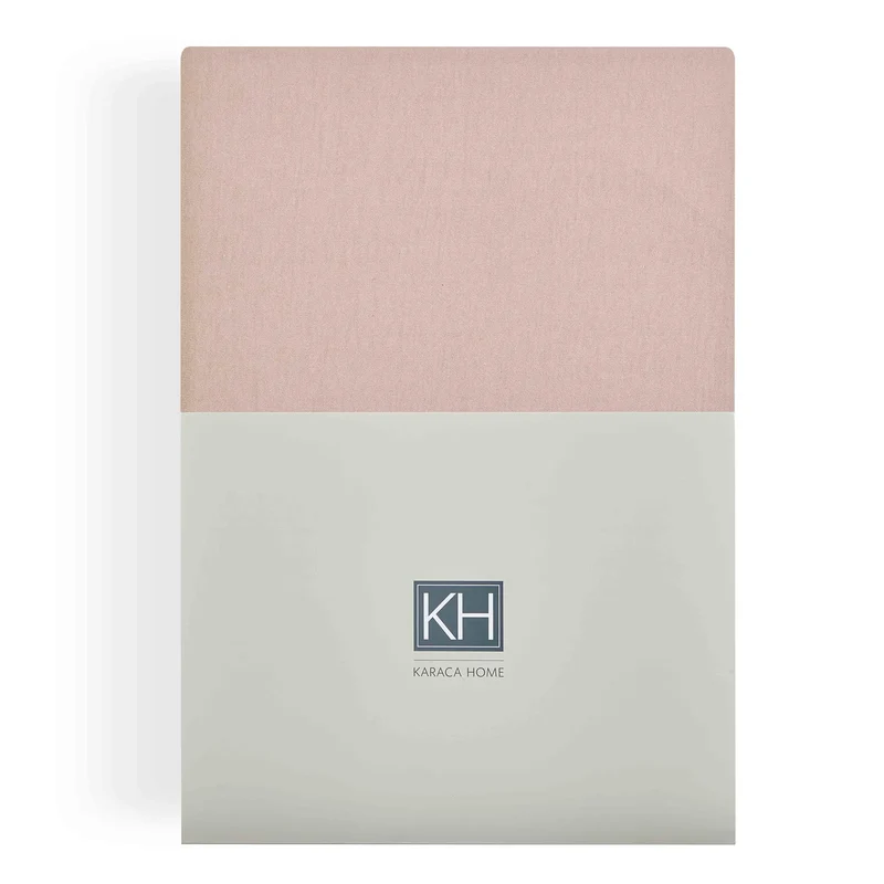 Karaca Home Jersey Fitted Bed Sheet Salmon Pink 100x200 cm + 30 cm Öko-Tex Zertifiziert