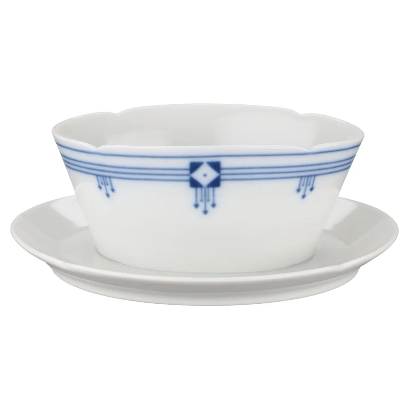 Sauciere mit Teller einteilig OVAL