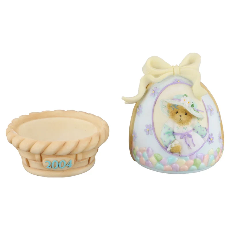 Teddy Girl/Hat Dtd04 Covered Container 114494