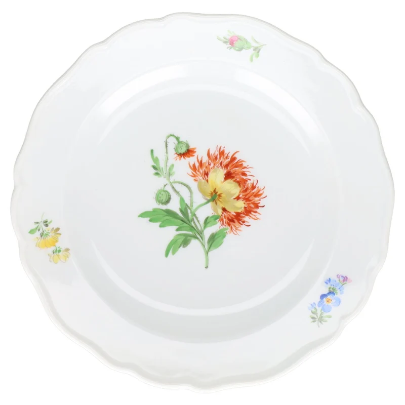Kuchenteller klein Chrysantheme Orange rechts