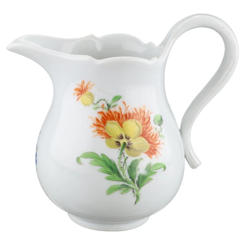 Milchkännchen groß ohne Goldrand Chrysantheme orange