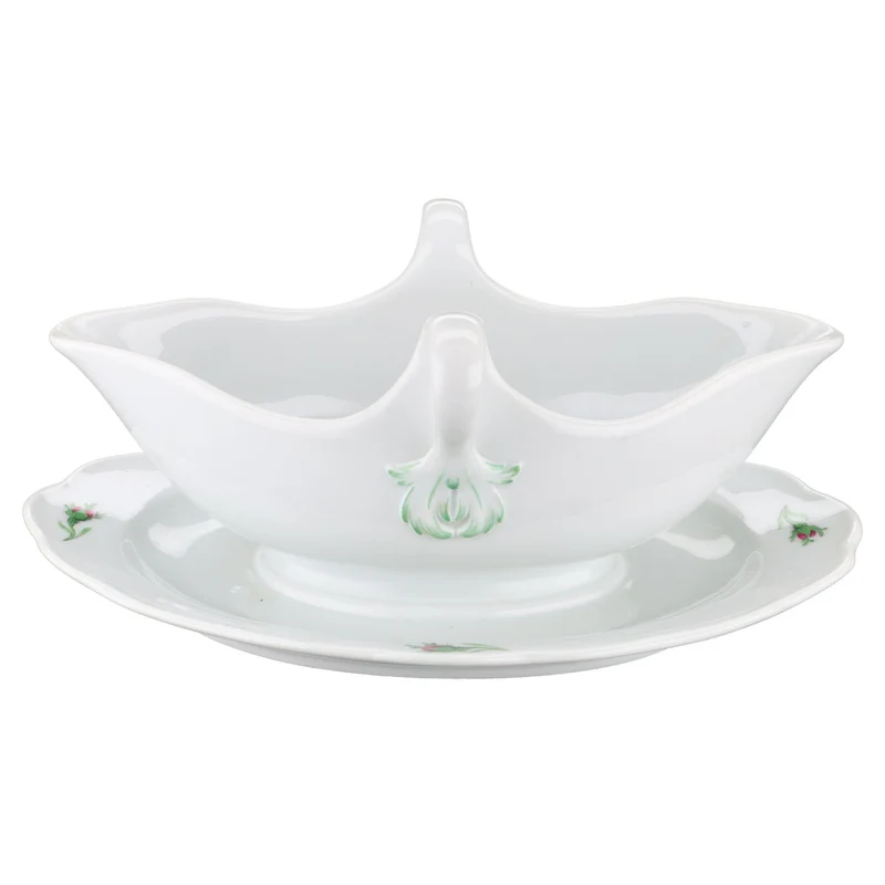 Sauciere mit Teller einteilig
