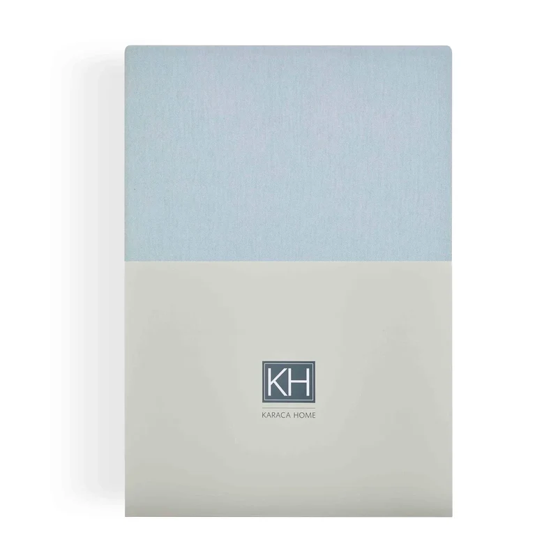 Karaca Home Jersey Fitted Bettlaken Hellblau (200x200 cm) Öko-Tex Zertifiziert