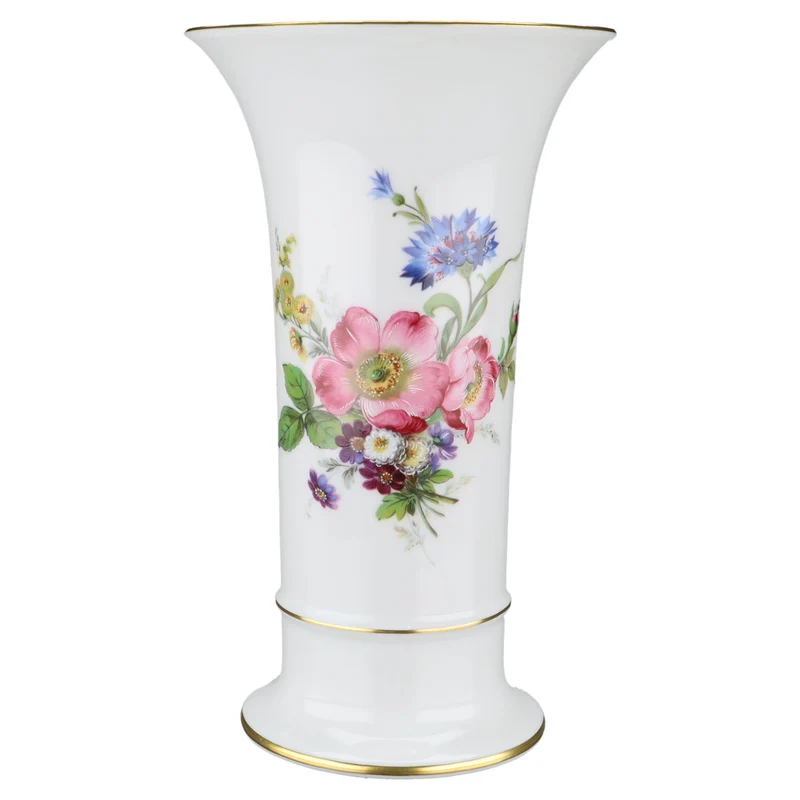 Trichtervase Dekor Bunte Blume