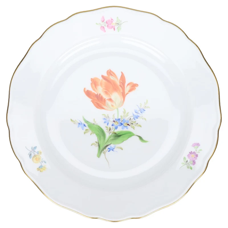 Kuchenteller klein orange Tulpe Bouquet