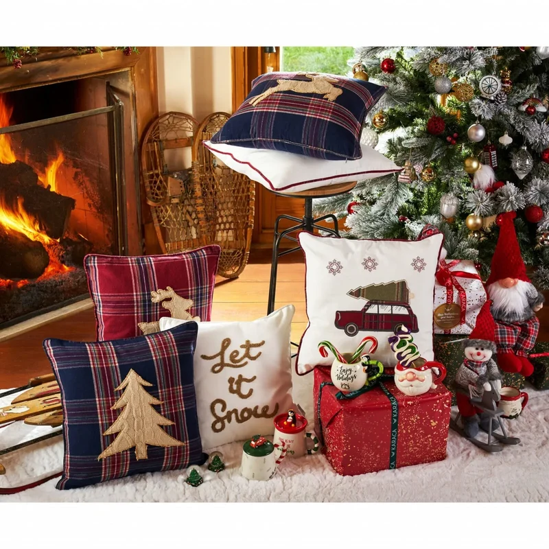 Karaca Home Woodland Weiß Trolley Cozy Cushion 45x45 cm