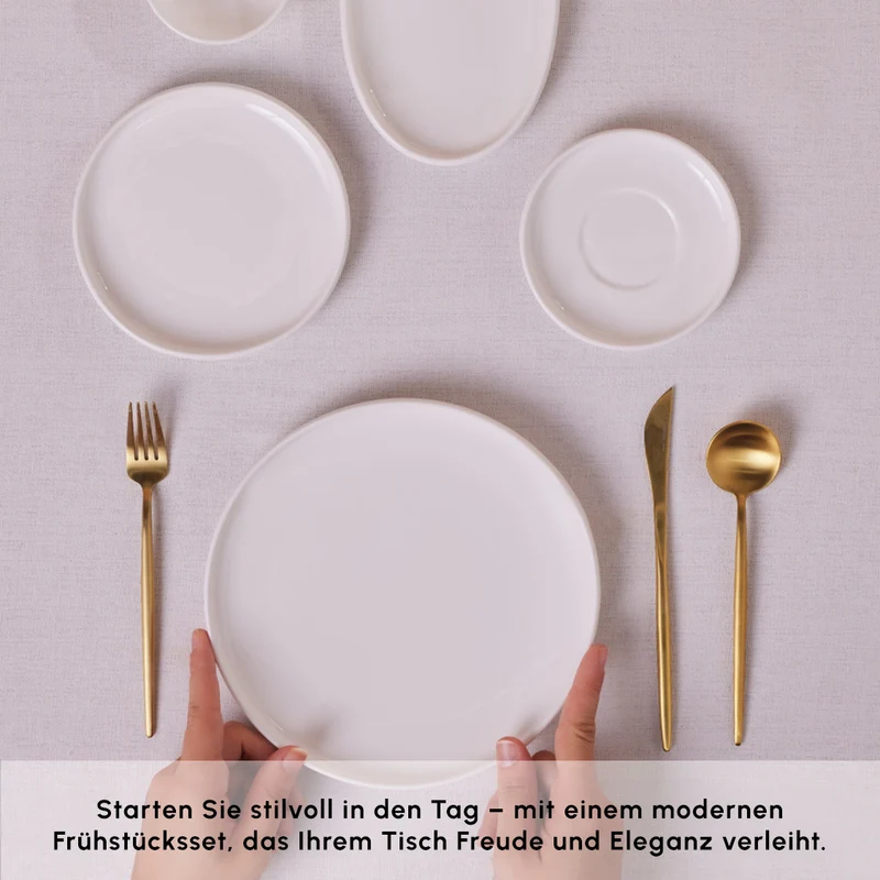 Karaca Stream Pure Cordelia 20-Teiliges 6-Personen Frühstücksset