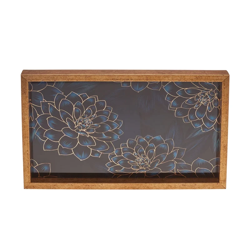 Karaca Home Deep Forest Tablett Navy Blau 40x25 cm