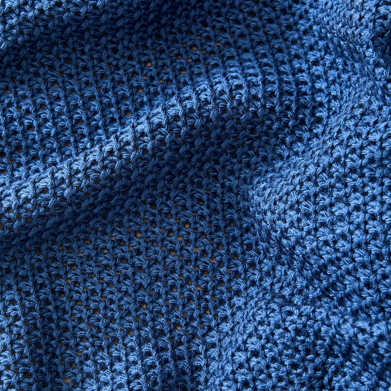 Karaca Home Dunkelblau Strickdecke Öko-Tex Zertifiziert