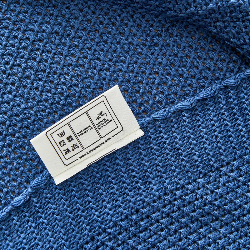 Karaca Home Dunkelblau Strickdecke Öko-Tex Zertifiziert