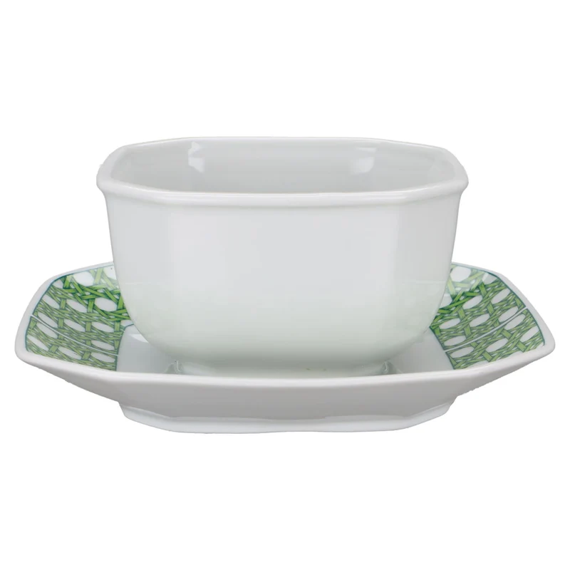 Sauciere mit Teller einteilig