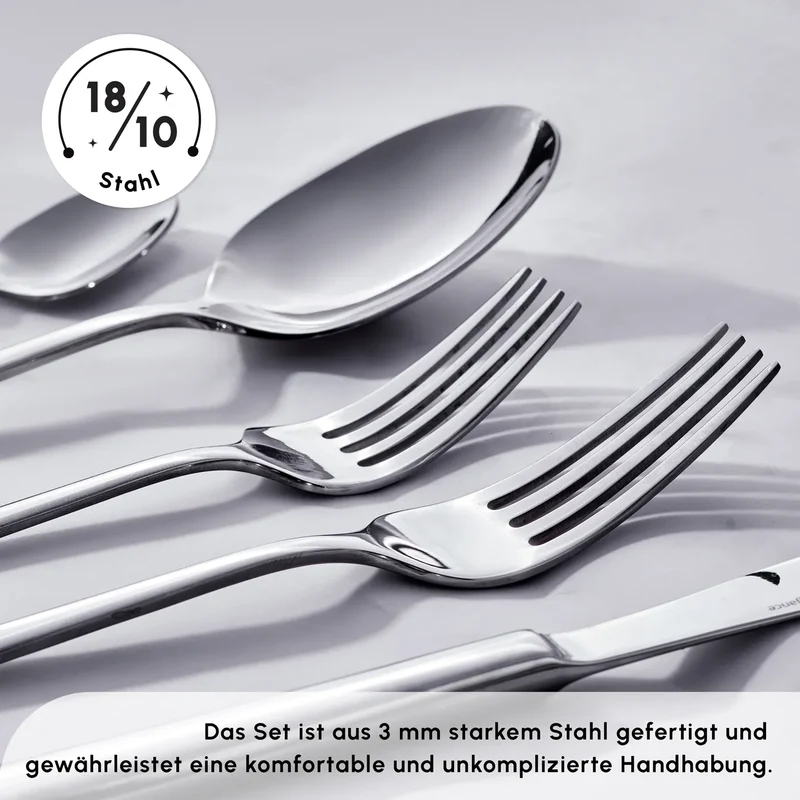 Karaca Carmelo Premium mit Boxed Besteckset, 91 Teilig